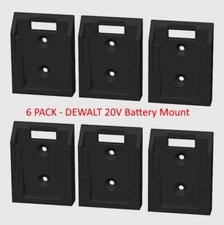 Set Of 6 Dewalt 20V Max Wall/Under Shelf Battery Holder  Tool Holder Mount