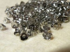 Surgical Stainless Steel Butterfly Earring Backs Clutches 50 - 500 6mm FLAT SHIP