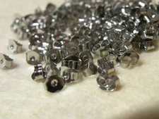 Surgical Stainless Steel Butterfly Earring Backs Clutches 50 - 500 6mm FLAT SHIP