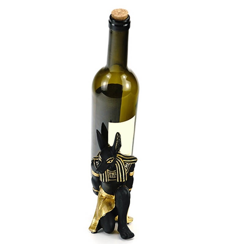 Resin Anubis God Wine Rack Figurines Modern Egypt Dog Miniatures