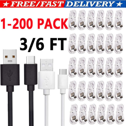 USB Type C Data Cable 5A Fast Charging USB-A to USB-C Charger lot Cord For Phone - Photo 1/14