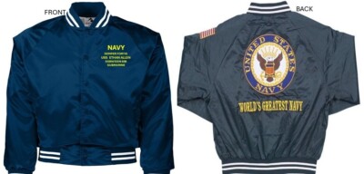 未使用品Sniper hero US NAVY souvenir jacket USS ETHAN ALLEN SSBN/SSN-608*EMBROIDERED SATIN JACKET OFFICIALLY