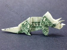 Dollar Origami Triceratops Money Handmade Cas...