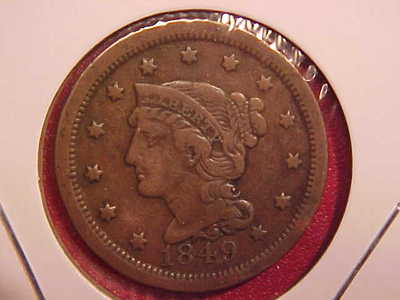 1849 LARGE CENT - VF+ - SEE PICS! - (N9932) | eBay