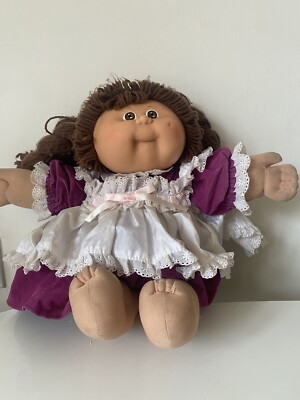 Braune Haare Augen Vintage Kohl Patch Kinder Puppe Coleco Plüschtier Kuscheltier