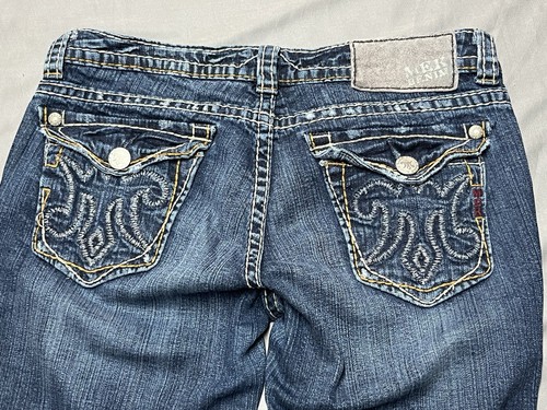Mek Denim New Mazatlan Slim Bootcut Women’s 29x34 Flap Pockets Embroidered Jeans - Picture 5 of 7