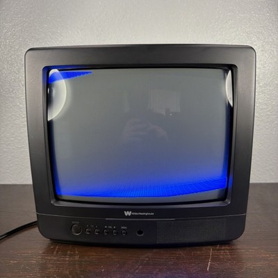 13'' White Westinghouse CRT TV Retro Gaming 1999 Movies WTV-11301 No Remote GUC