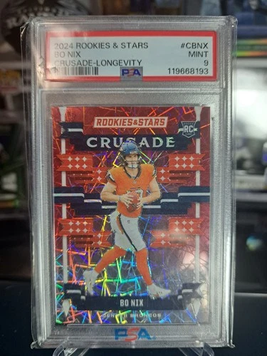 2024 Rookies & Stars Bo Nix Crusade Longevity RC #C-BNX PSA 9