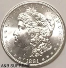1881 S Morgan Dollar From OBW Estate Roll Choice-Gem Bu Uncirculated 90% Silver！