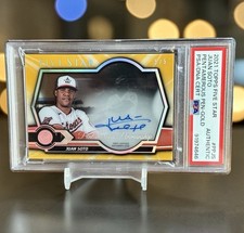 Juan Soto GOLD /5 Auto 2021 Topps Five Star POP 1 PSA/DNA Penmanship Parallel