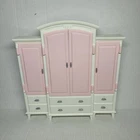 Vtg 2000s Rare HTF 3 piece Barbie Dollhouse Furniture Bedroom Armoire Closet