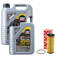 MotoröL Set 4100 5W-40 Liqui Moly 6 Liter + ÖLfilter FüR Audi Skoda VW Passat
