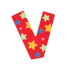 Star Letter V Red