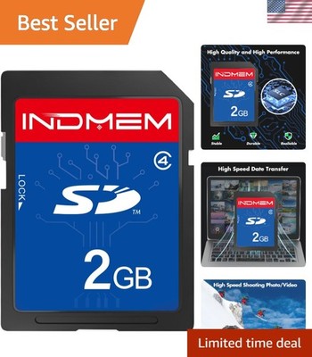 INDMEM 2GB Temperature-Proof Class 4 SD Card for High-Speed Device Storage