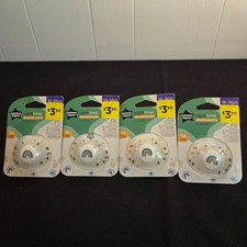 4 Tommee Tippee Night Time Glow in the Dark Pacifiers 8-36 Months Neutral