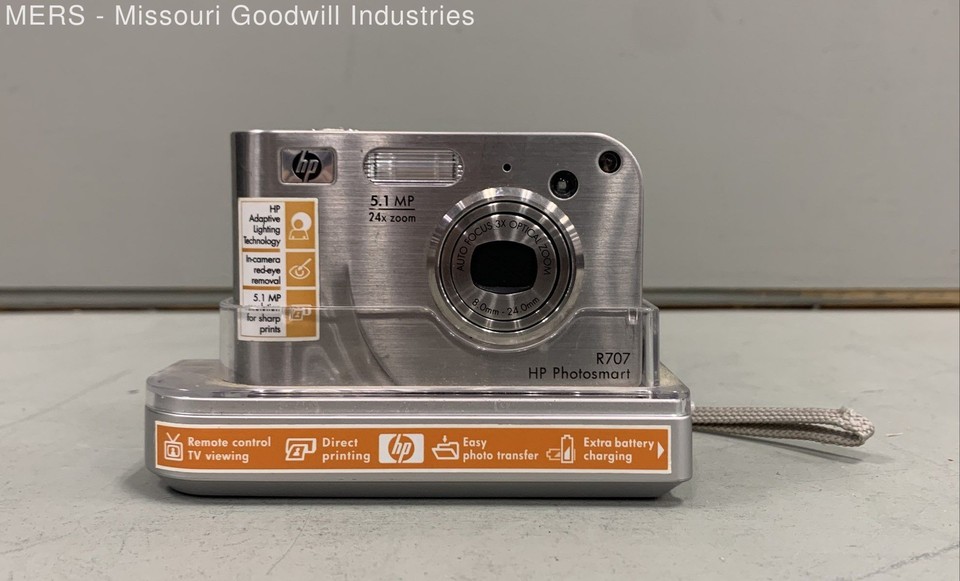 HP Photosmart R707 GRLYB-0304 5.1 MP Digital Camera & R-Series Dock AS ...