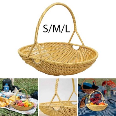 Korb Woven Basket PP Material Aufbewahrungskorb Imitation Rattan Eisenrahmen