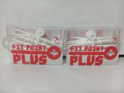 White FIT POINT PLUS Dart Tips 25mm:  2 Boxes of 50 Tips