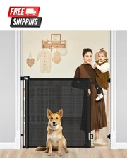 42" Tall X 60" Wide Retractable Baby Gates Extra Tall Pet Gate for Doorways Tall