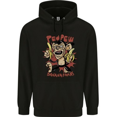 Pew Pew Bananafakas Bananas Monkey Hoodie Herren 80% Baumwolle