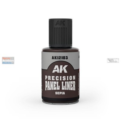 AKI012103 AK Interactive Precision Panel Liner - Sepia 30ml