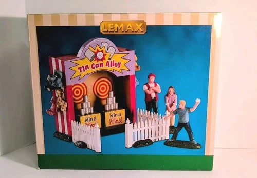 Lemax Tin Can Alley Set Of 7 #93429 Circus Carnival Village Accessory New In Box