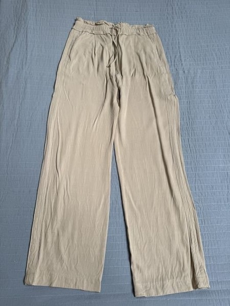 Women Reiss Trousers Beige Viscose 38