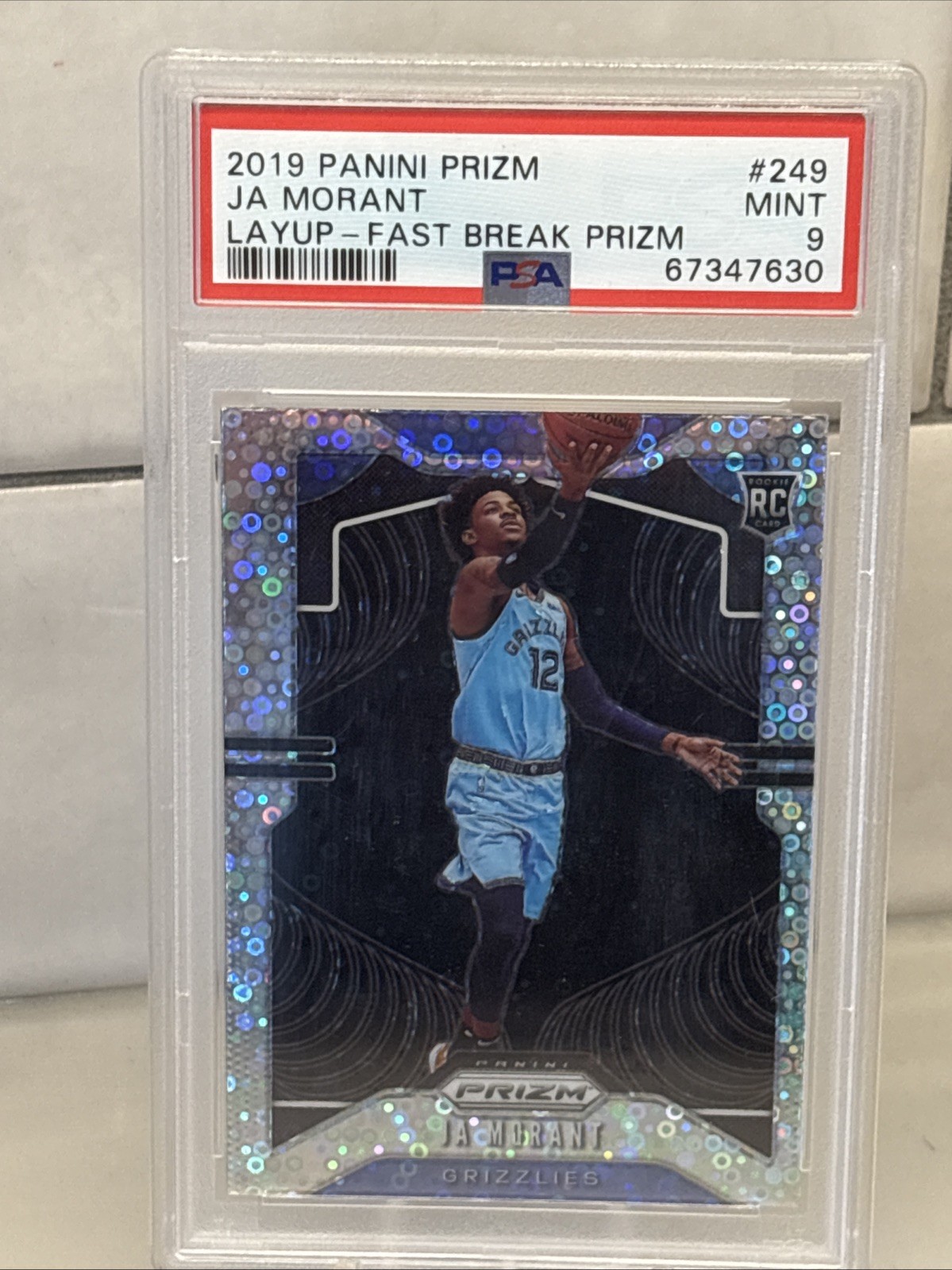 2019-20 Panini Prizm - Rookie Variation Ja Morant #249 Fast Break Prizm Layup