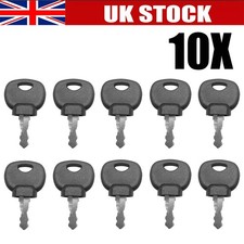10X SPARE 14607 IGNITION KEY PLANT APPLICATION JCB BOMAG HATZ MANITOU TRACTOR UK