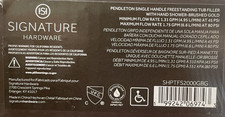 Signature Hardware SHPTFS2000GBG Floor Mounted Tub Filler - Less Valve *READ*