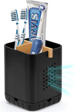 Boperzi Black Toothbrush Holders for Bathroom, Electric Toothbrush Holder with B