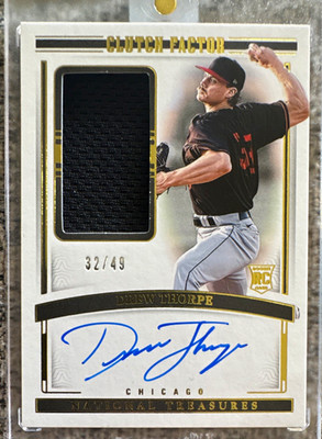 Panini National Treasures Drew Thorpe Clutch Factor RC Auto Relic 32/49 Sox
