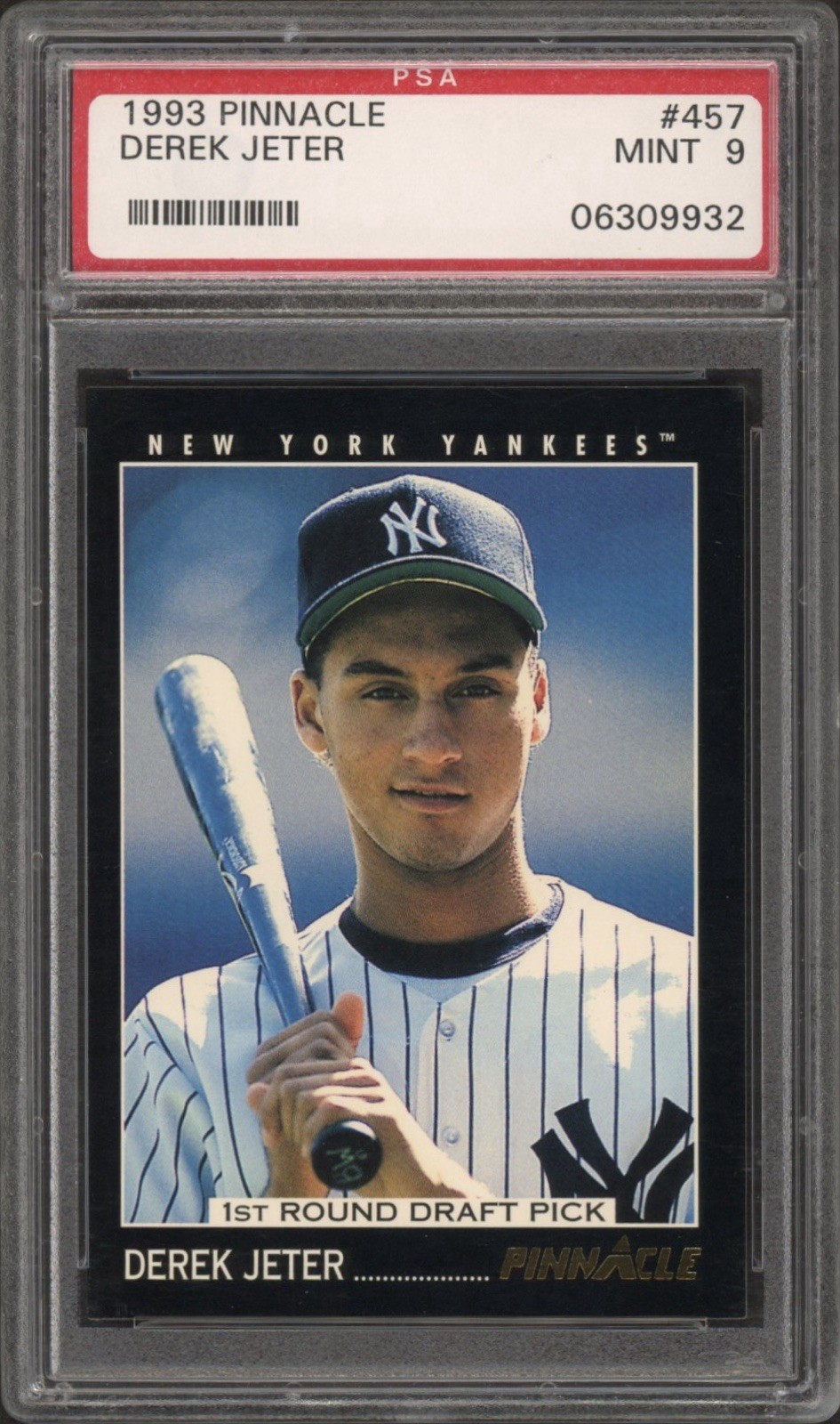 1993 Pinnacle Derek Jeter Rookie RC #457 PSA 9 Mint HOF New York Yankees