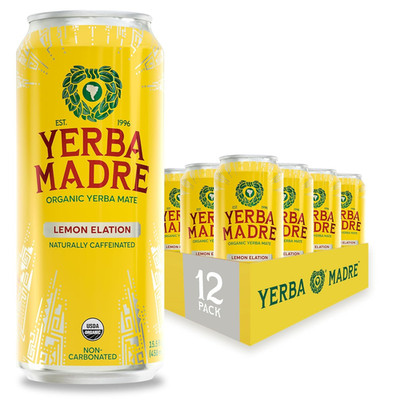 Yerba Madre Organic Yerba Mate, Lemon Elation, 150Mg Natural Caffeine, Energy Dr