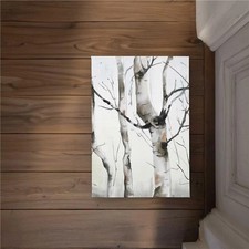 Begin Home Decor CODM17240PDZ18 17 x 24 in. Three Birches Trees Door Mat - Gr...