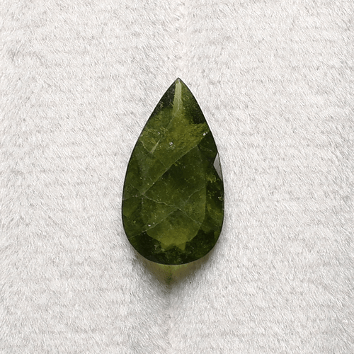 4.05 Cts Natural Peridot Olive Green 16x9mm Pear Faceted Cut Untreated Gemstone - Picture 3 of 16
