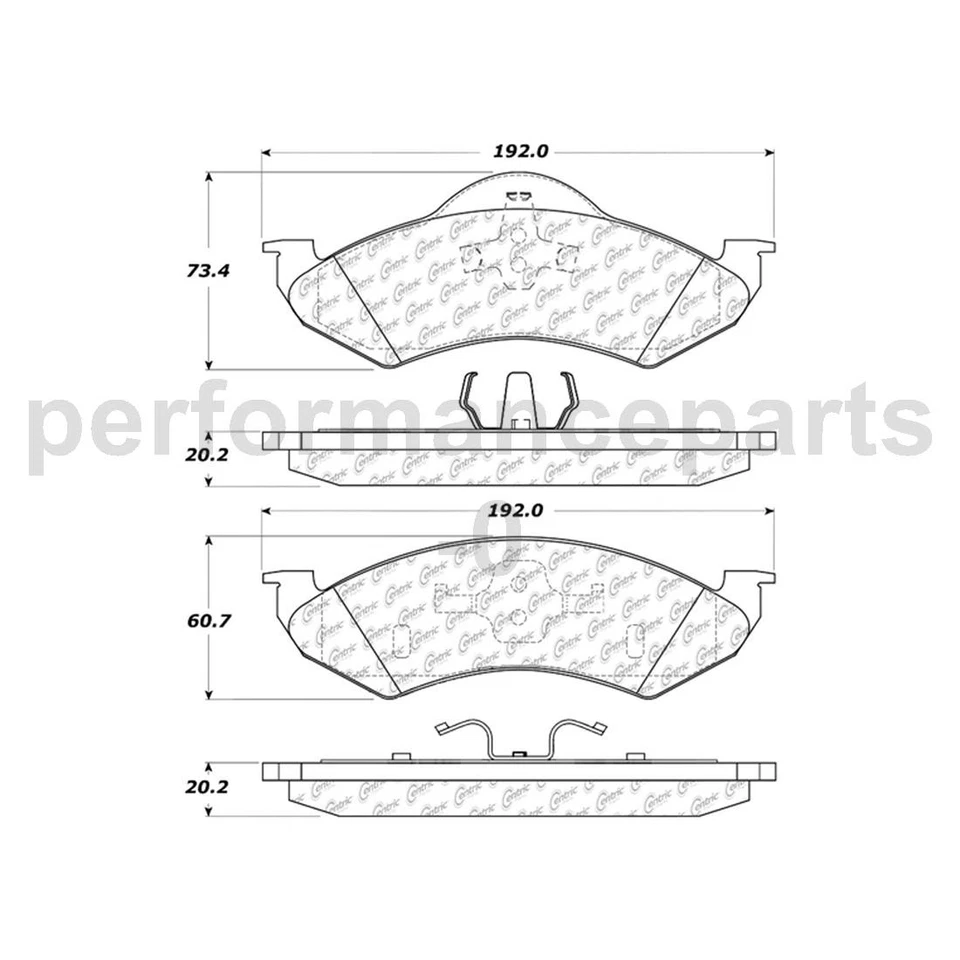 Juego de pastillas de freno de disco delanteras rotor de freno de disco para Dodge Dakota 2000 2001 2002 Foto 2 de 4