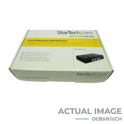 New Startech SV431USB 4 Port VGA USB KVM Switch with Hub - 1U Rack-mountable