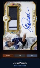 25 Topps Bunt DIGITAL Diamond Icons Signature Relic ICONIC Jorge Posada