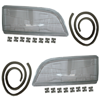 Streuscheibe Set FüR Volvo S40 V40 1995- Scheinwerfer Scheibe Glas Abdeckung