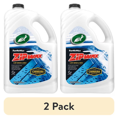 #ad 2 pack Turtle Wax 53870 Zip Wax Quick and Easy Car Wash and Wax 100 oz $14.41