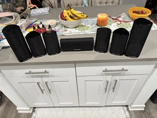 harman kardon satellite speakers 2 SAT-TS15, 2  SAT-TS18, 2 SAT-TS15 Tall, 1 CEN