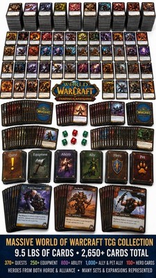 World of Warcraft WoW TCG Massive 2650+ Card Collection 9.5 LB Bulk Lot