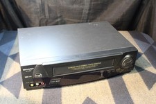 Sharp VHS VCR Video Cassette Recorder Player Black Vintage Tested Works VC-H812U