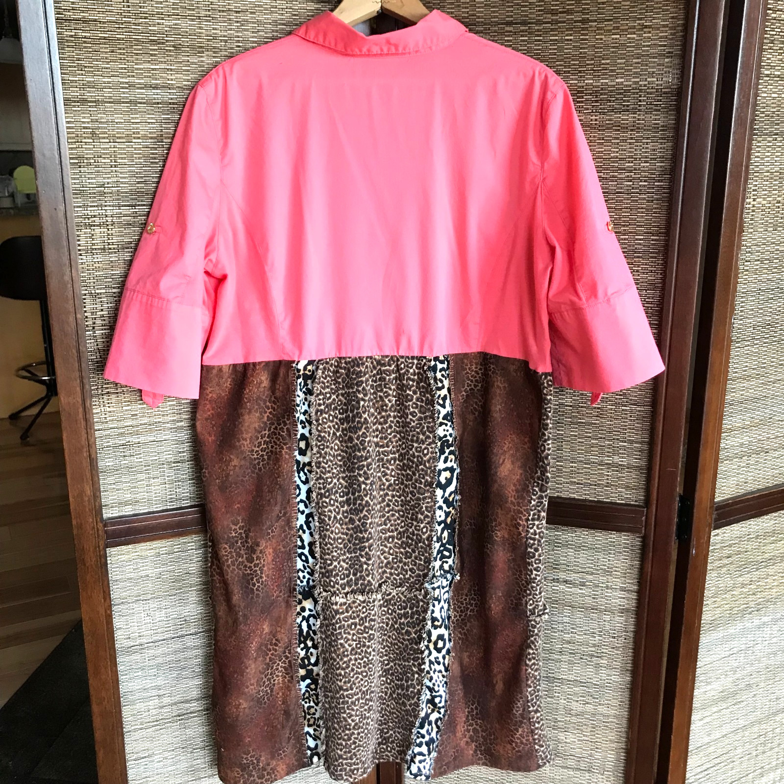 Upcycled Patchwork Duster Dress, Handmade Animal … - image 14