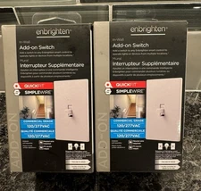 2-Jasco Enbrighten Add-On Toggle Switch QuickFit SimpleWire ASA2008ENB