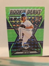2022 PANINI MOSAIC ROOKIE DEBUT RD4 JOE RYAN GREEN FLUORESCENT 03/10