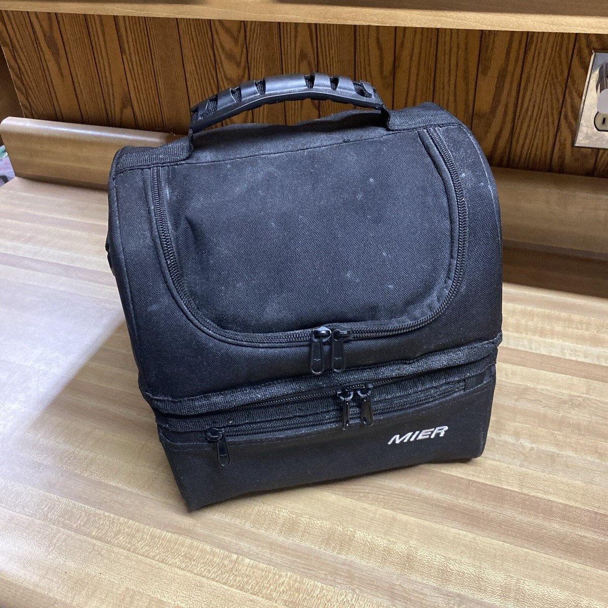 Mier Adult Large Insulated Lunch Box Bag Black