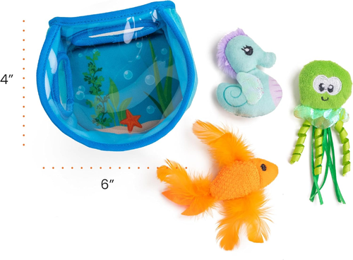 Hide & Seek Fish Bowl Interactive Cat Puzzle Toy - Picture 9 of 9
