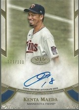 Kenta Maeda 2021 Topps Tier One Prime Performers On-Card Auto /300 Twins